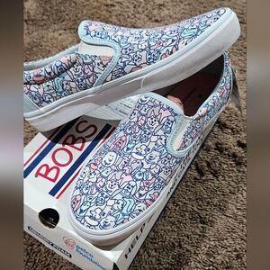 Bobs Marley Jr Woof Wag Sneakers From Skechers Size W7.5 Pastel Pups Design NIB